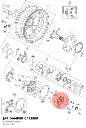 Diagram preview: JAR DAMPER CARRIER (6131005000033S)