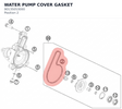 Diagram preview: WATER PUMP COVER GASKET (90135053000)