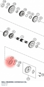 Diagram preview: BALL BEARING 22X56X16-C3L- (J625063320)