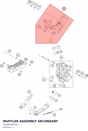 Diagram preview: MUFFLER ASSEMBLY SECONDARY (94305083000)