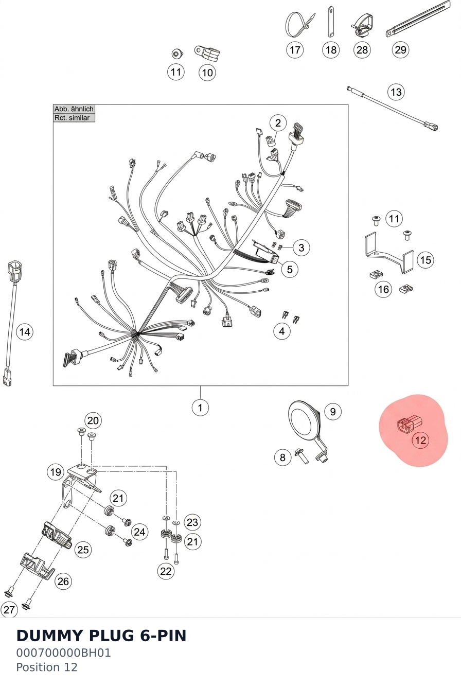 Diagram preview: DUMMY PLUG 6-PIN (000700000BH01)