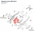 Diagram preview: Special screw M6x15x3 (C90708000015)