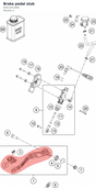 Diagram preview: Brake pedal stub (63513251000)