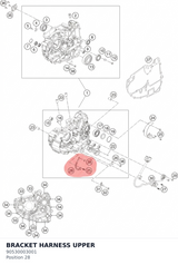 Diagram preview: BRACKET HARNESS UPPER (90530003001)