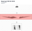 Diagram preview: Decal set 250 SX 2019 (79108098003)