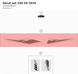 Diagram preview: Decal set 250 SX 2019 (79108098003)
