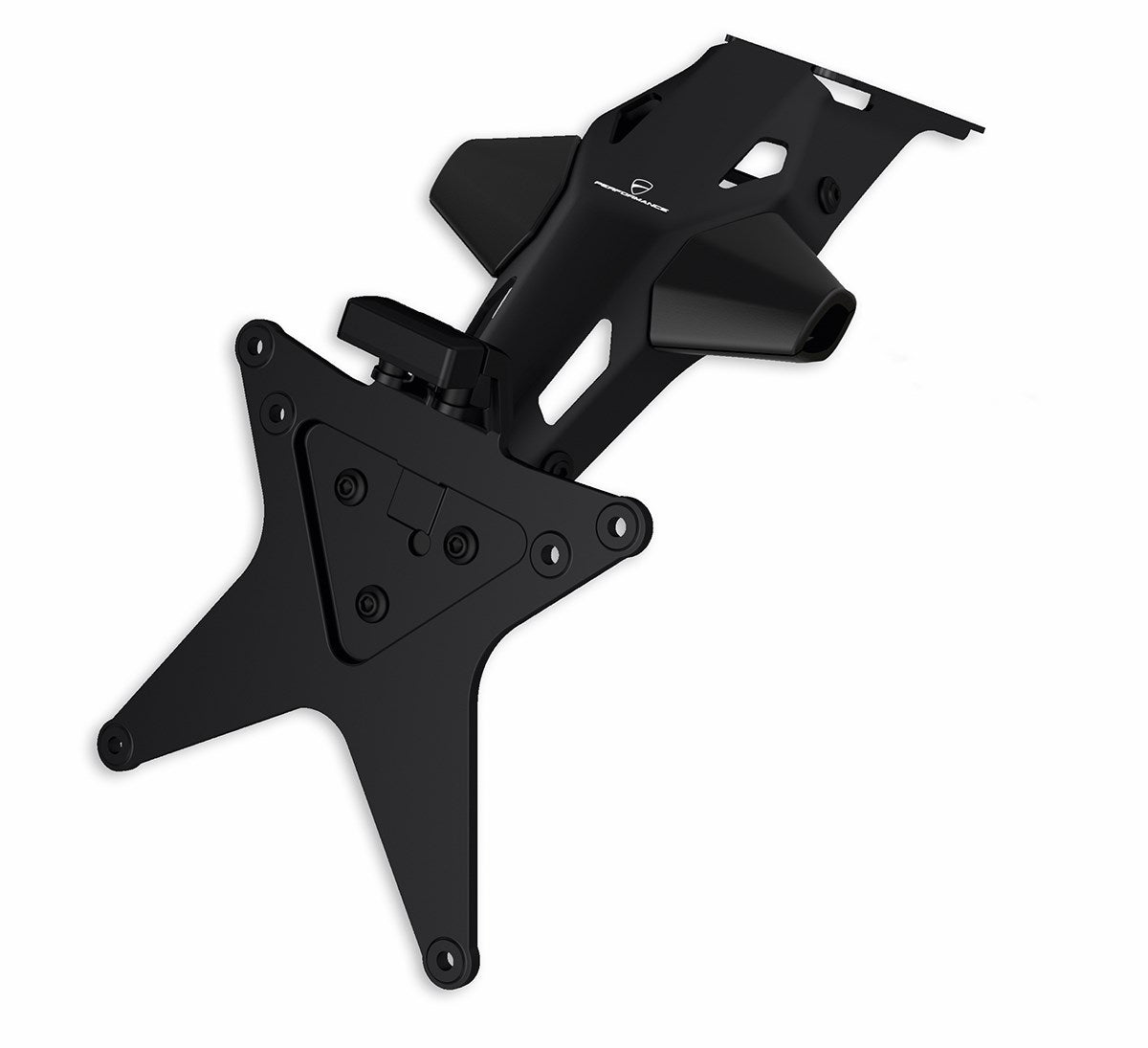 Underseat aluminium number plate holder