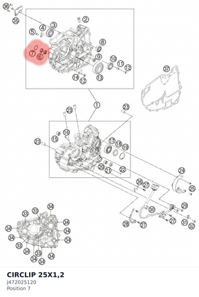 Diagram preview: CIRCLIP 25X1,2 (J472025120)