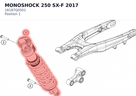 Diagram preview: MONOSHOCK 250 SX-F        2017 (18187Q0501)