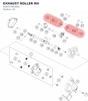 Diagram preview: EXHAUST ROLLER RH (A42037063000)
