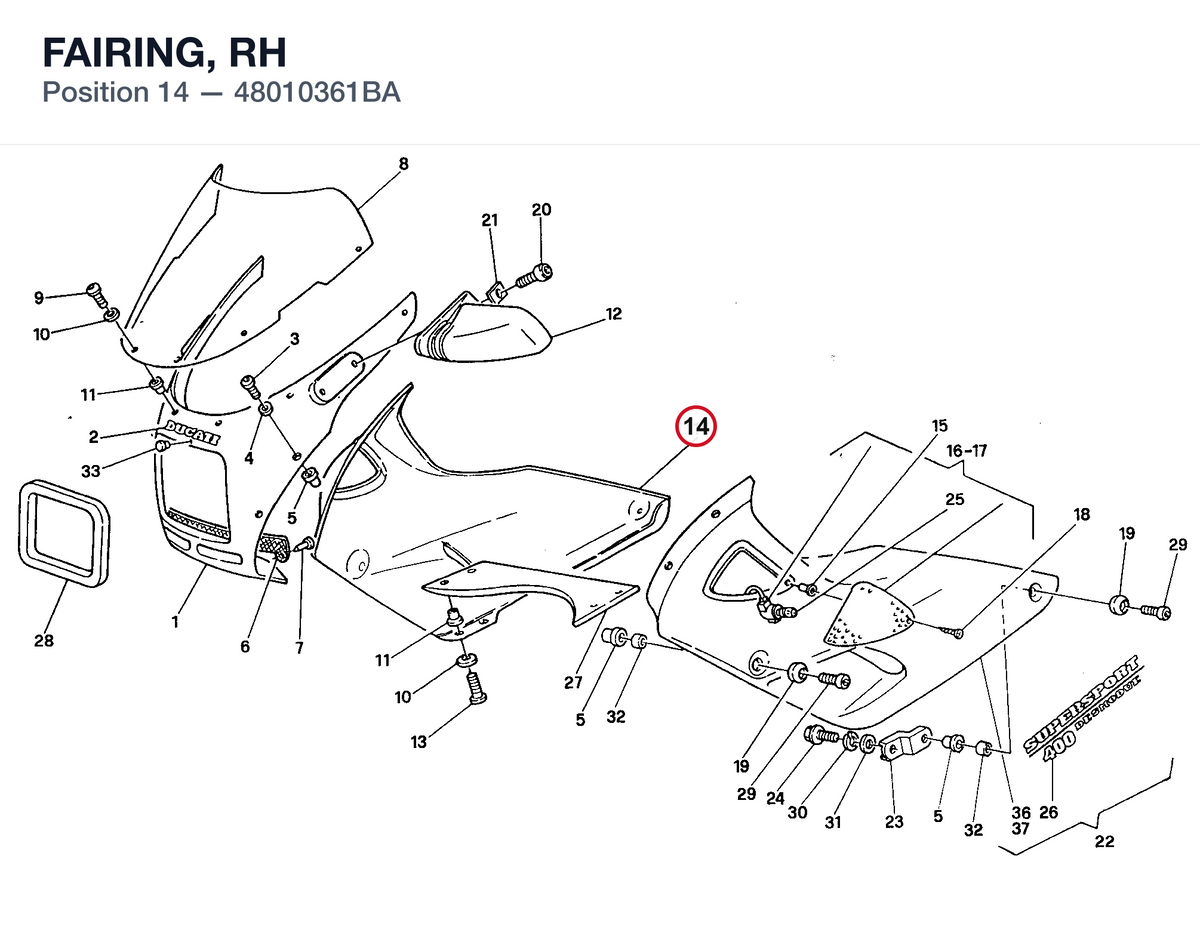 FAIRING, RH