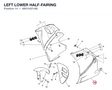 LEFT LOWER HALF-FAIRING 48010421AB diagram position