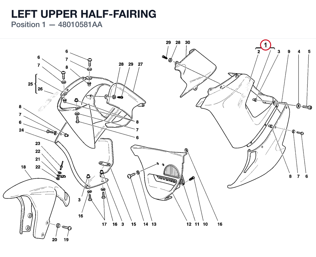 LEFT UPPER HALF-FAIRING