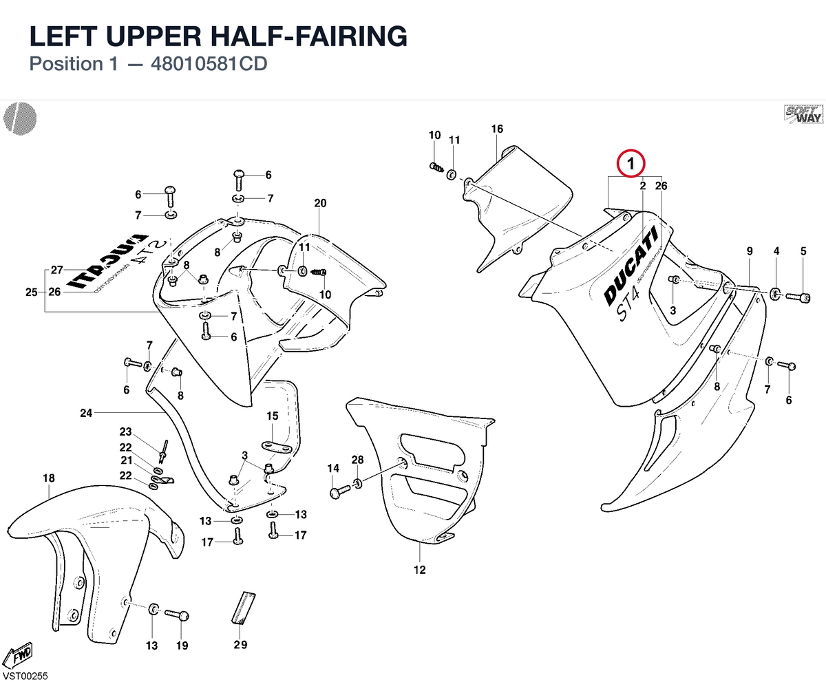 LEFT UPPER HALF-FAIRING