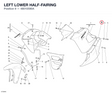 LEFT LOWER HALF-FAIRING 48010590A diagram position