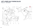 LEFT LOWER HALF-FAIRING BLACK 48010592AT diagram position