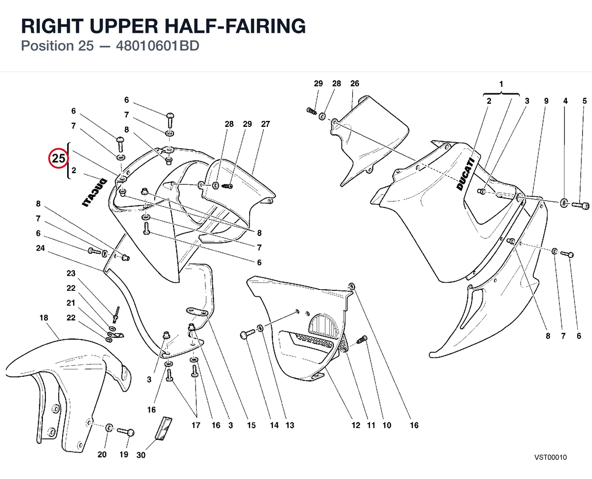 RIGHT UPPER HALF-FAIRING