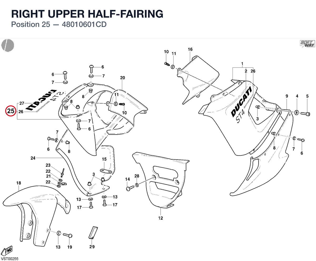 RIGHT UPPER HALF-FAIRING