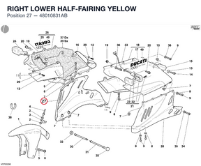 RIGHT LOWER HALF-FAIRING YELLOW