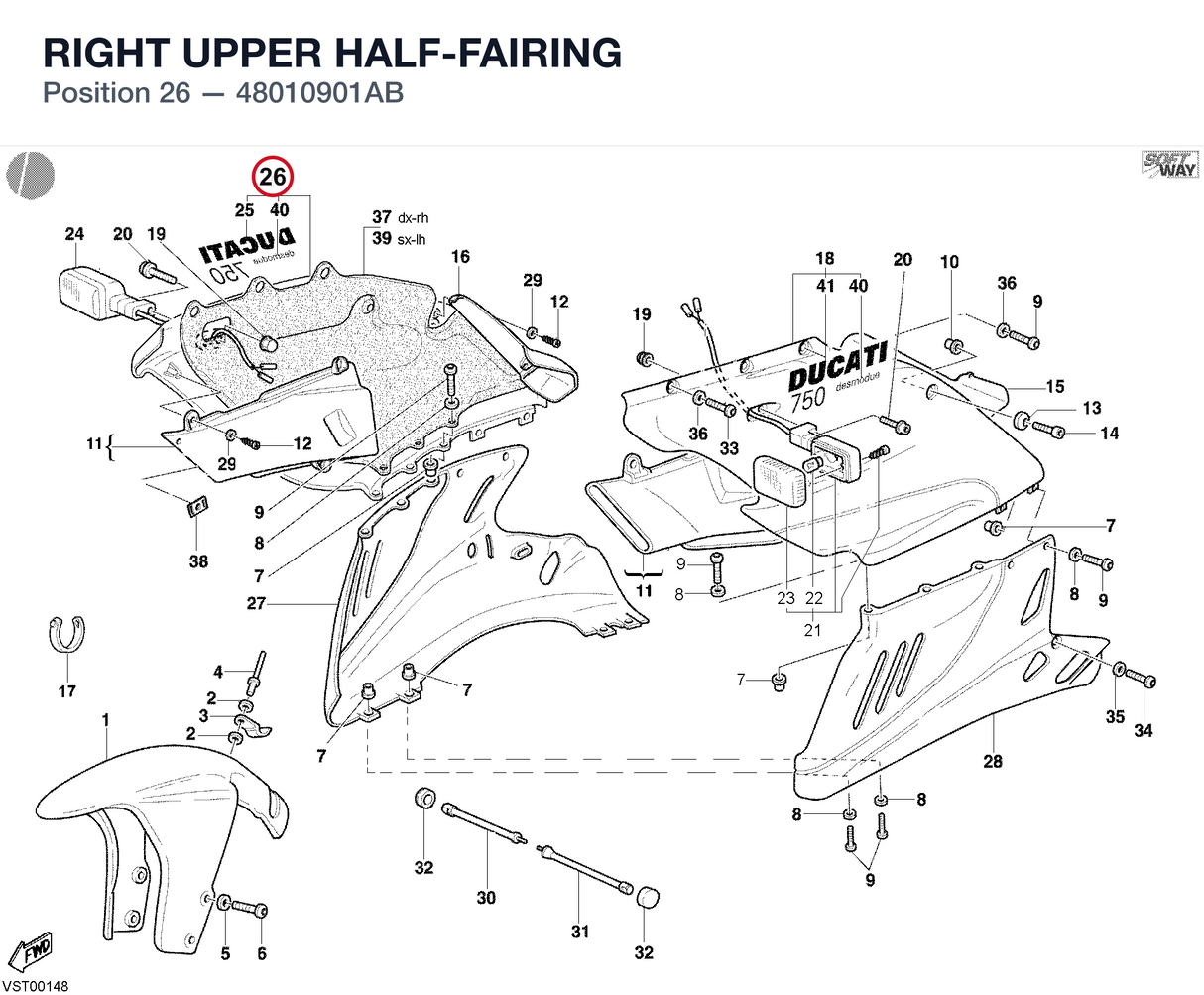 RIGHT UPPER HALF-FAIRING