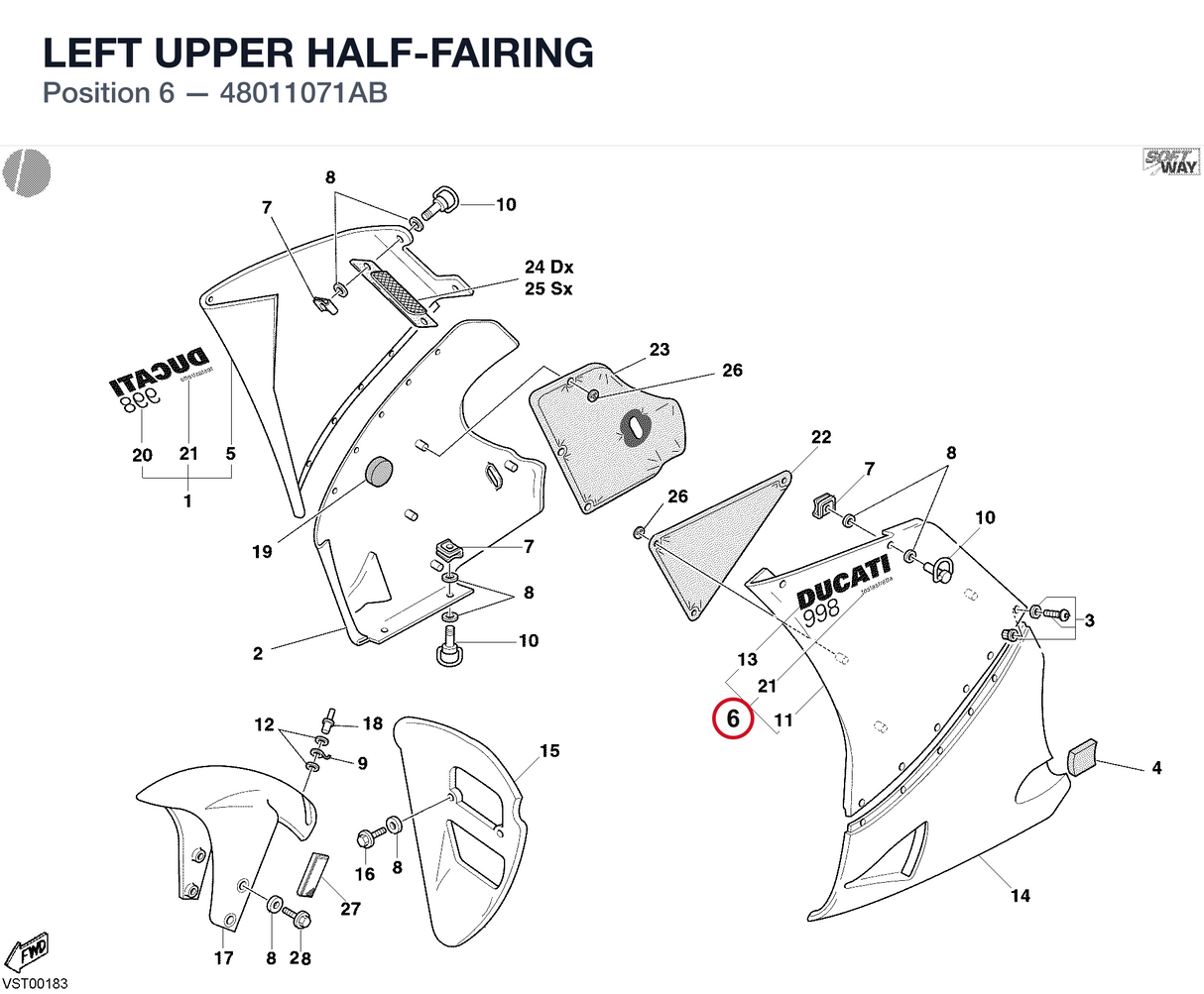 LEFT UPPER HALF-FAIRING