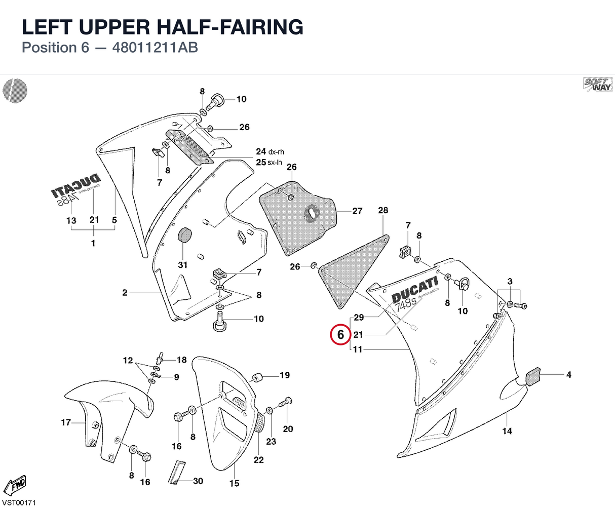 LEFT UPPER HALF-FAIRING