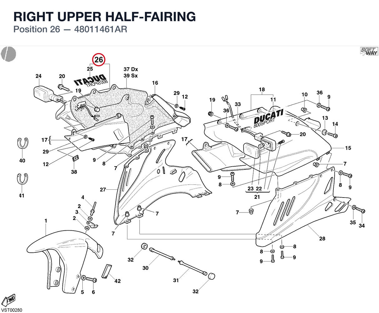 RIGHT UPPER HALF-FAIRING