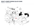 RIGHT LOWER FAIRING BLACK DARK