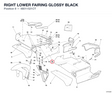 RIGHT LOWER FAIRING GLOSSY BLACK