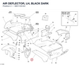 AIR DEFLECTOR, LH, BLACK DARK 48011531AC diagram position