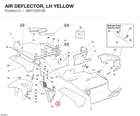 AIR DEFLECTOR, LH YELLOW