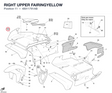 RIGHT UPPER FAIRINGYELLOW