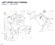 LEFT UPPER HALF-FAIRING 48011921AG diagram position