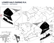 LOWER HALF-FAIRING R.H. 48012302AH diagram position