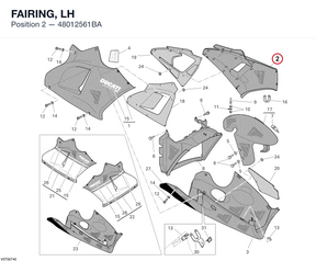 FAIRING, LH 48012561BA diagram position