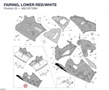 FAIRING, LOWER RED/WHITE