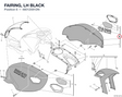 FAIRING, LH BLACK 48012591DN diagram position