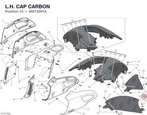 L.H. CAP CARBON 48013291A diagram position