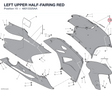LEFT UPPER HALF-FAIRING RED 48013325AA diagram position
