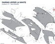 FAIRING UPPER LH WHITE 48013325AW diagram position