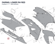FAIRING, LOWER RH RED 48013354AA diagram position