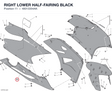 RIGHT LOWER HALF-FAIRING BLACK 48013354AK diagram position