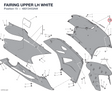 FAIRING UPPER LH WHITE 48013453AW diagram position