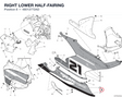 RIGHT LOWER HALF-FAIRING 48013772AD diagram position