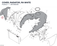 COVER, RADIATOR, RH WHITE 48016862AB diagram position