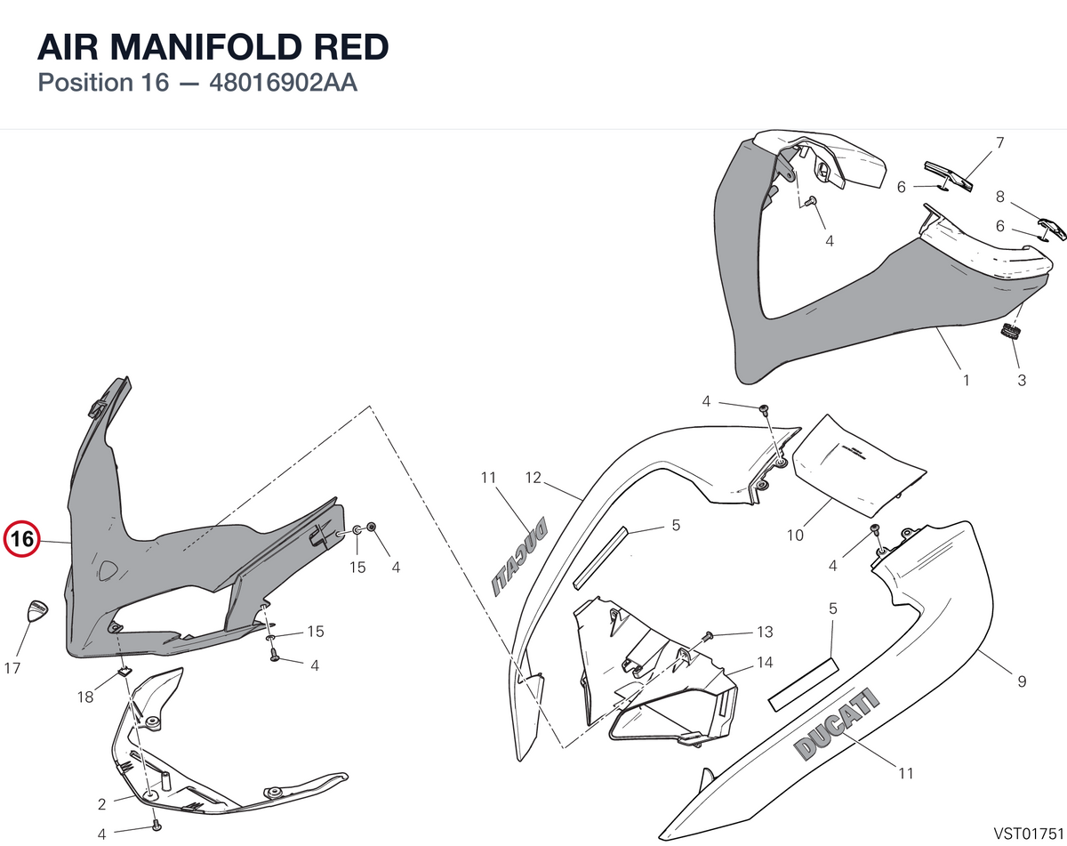 AIR MANIFOLD RED 48016902AA diagram position