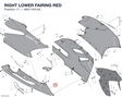RIGHT LOWER FAIRING RED 48017401AA diagram position