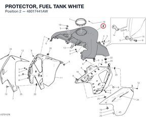 PROTECTOR, FUEL TANK WHITE 48017441AW diagram position