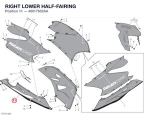 RIGHT LOWER HALF-FAIRING 48017602AA diagram position