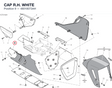 CAP R.H.  WHITE 48018073AH diagram position